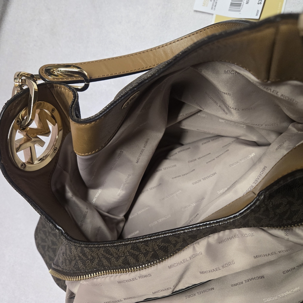 Michael Kors Brown Signature Tote Bag Never Used See Pics - Picture 10 of 10